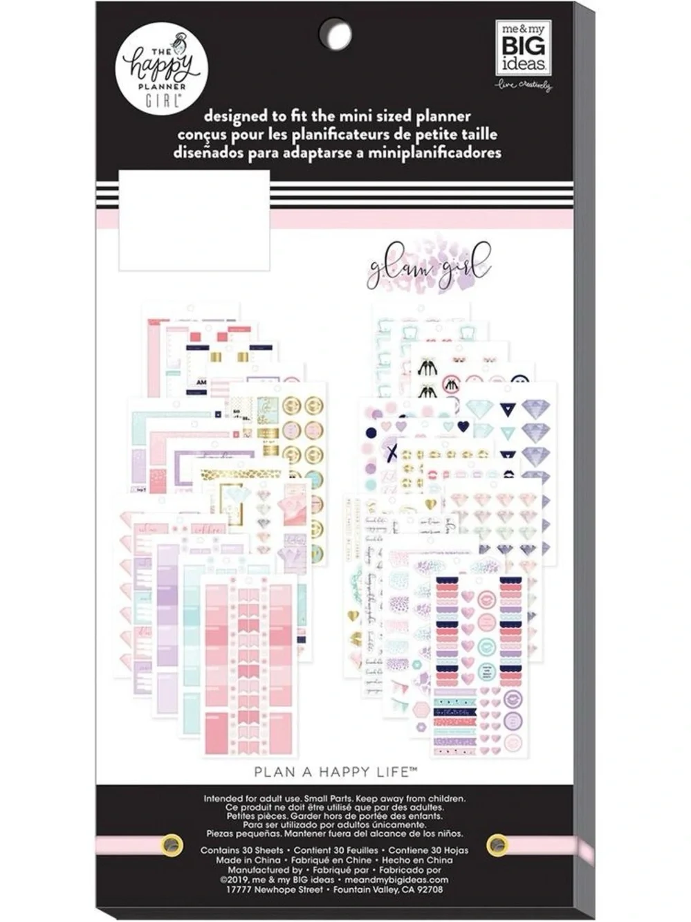 Happy Planner Girl Glam Girl Mini Sticker Book 975 Pieces MAMBI